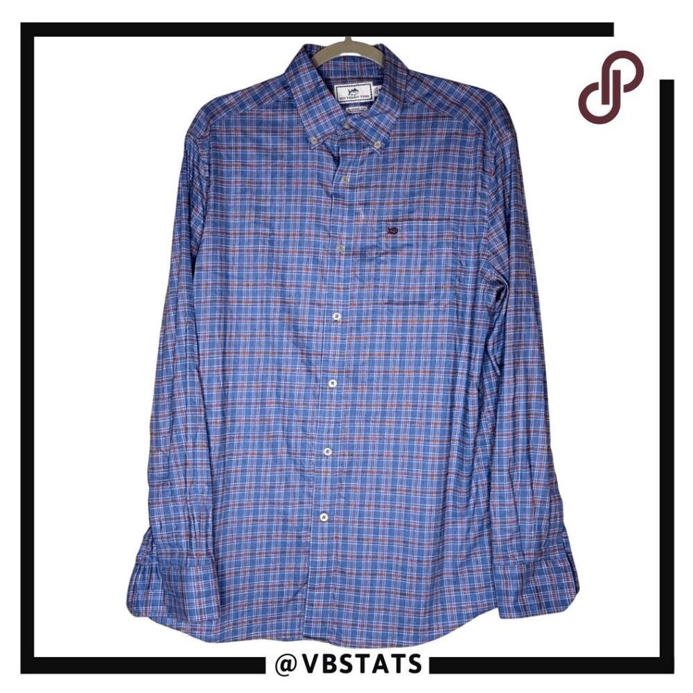 Southern Tide Men's Classic Fit Long‎ Sleeve Button Down Shirt Multicolor Medium